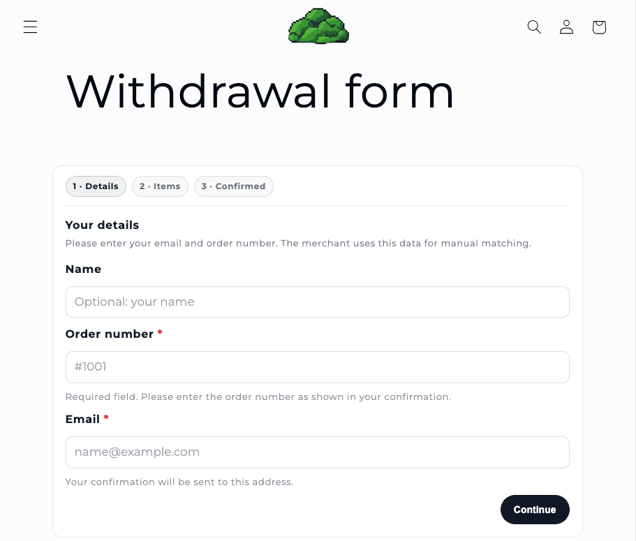 Modulo di recesso Revoq su Shopify